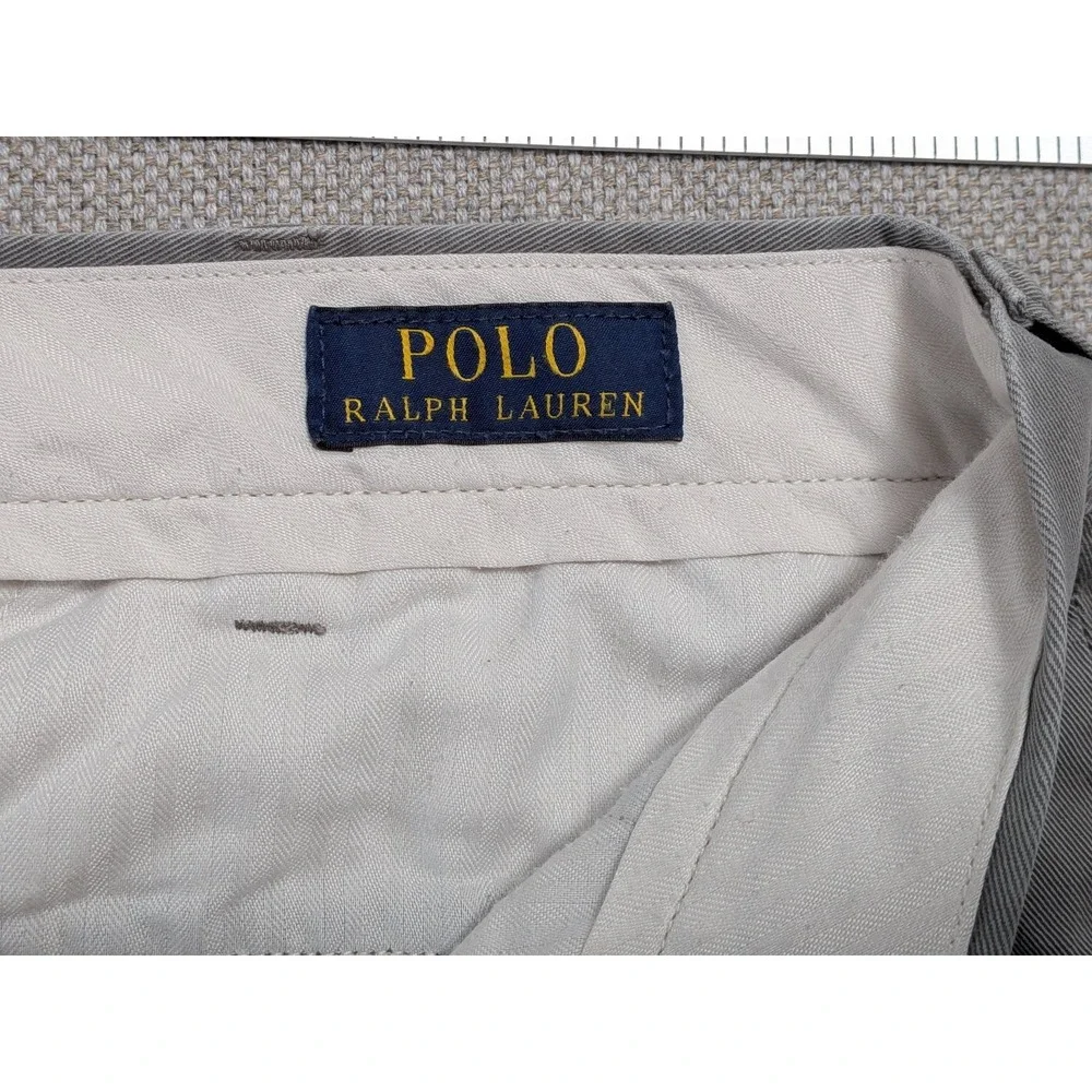Polo Ralph Lauren Men's Gray Chino Pants 36x30 100% Cotton Office Preppy